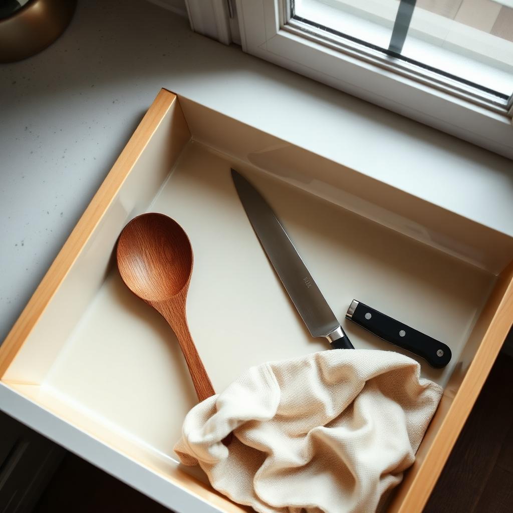 Sparse kitchen drawer